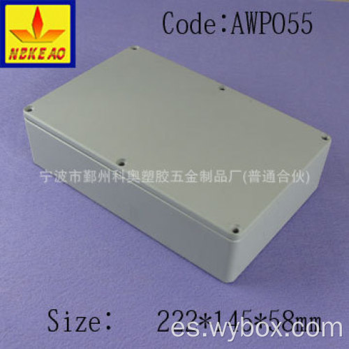 Caja de aluminio personalizada para electrónica, caja de aluminio para electrónica, caja de aluminio para pcb AWP055 con tamaño 222 * 145 * 58 mm